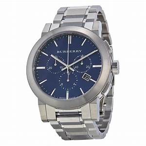 BURBERRY Chronograph Blue Dial Stainless Steel Men's Watch BU9363